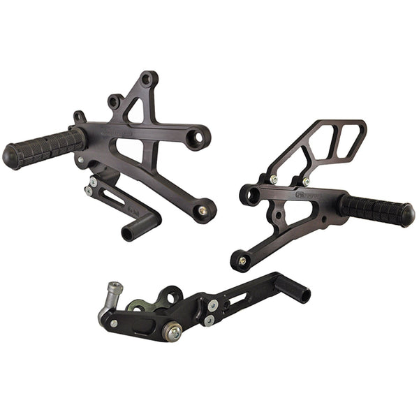 Woodcraft Triumph Daytona 675/Street Triple Rearset - GP Shift w/o QS - RACE ONLY (No Side Stand)