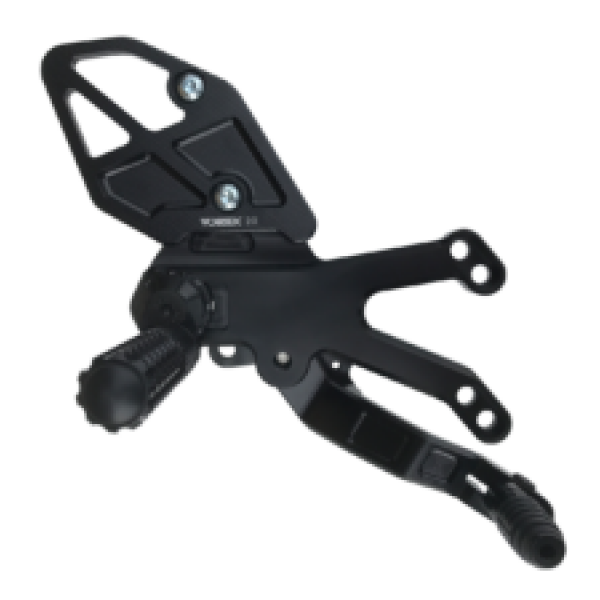 Vortex 15-24 Yamaha YZF-R3 Rear Set — Black (RS628K)