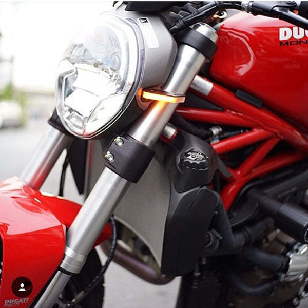 New Rage Cycles 14-17 Ducati Monster 821 Front Turn Signals — 821-FS