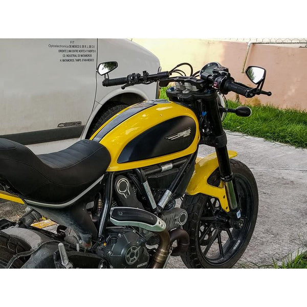 Woodcraft Clipon Adapter Plate w/ XL Black Bars Ducati Scrambler