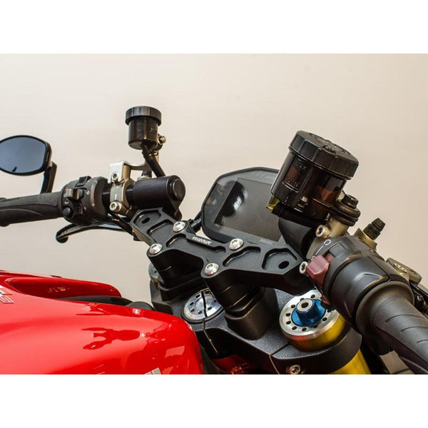 Woodcraft Clipon Adapter Plate w/ Std. Black Bars Ducati Monster 1200