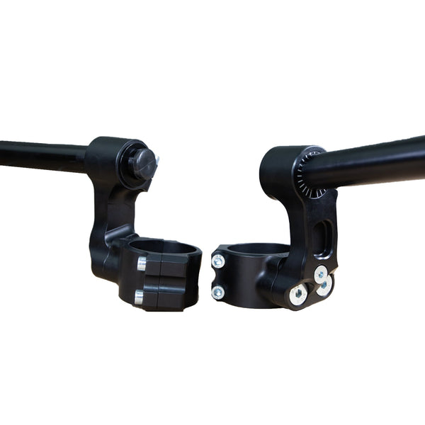 Woodcraft Suzuki SV650, SV650X 75mm Side Mount Adjustable Angle Clipon Risers