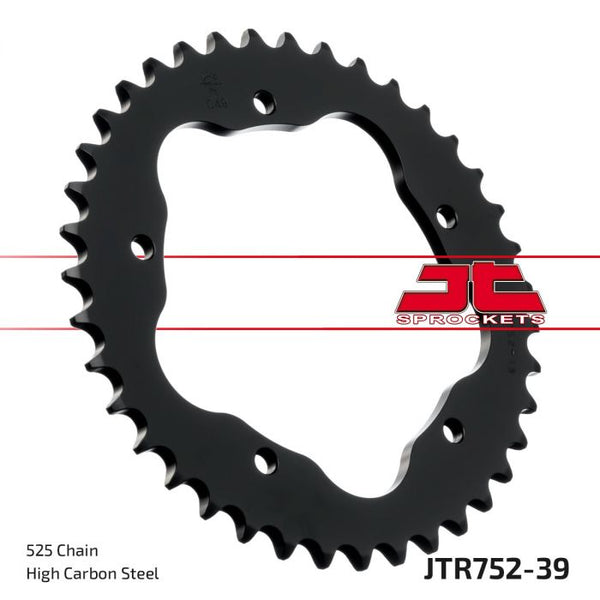 JT Sprockets 525 Steel Rear Sprocket, 39T (JTR752.39)