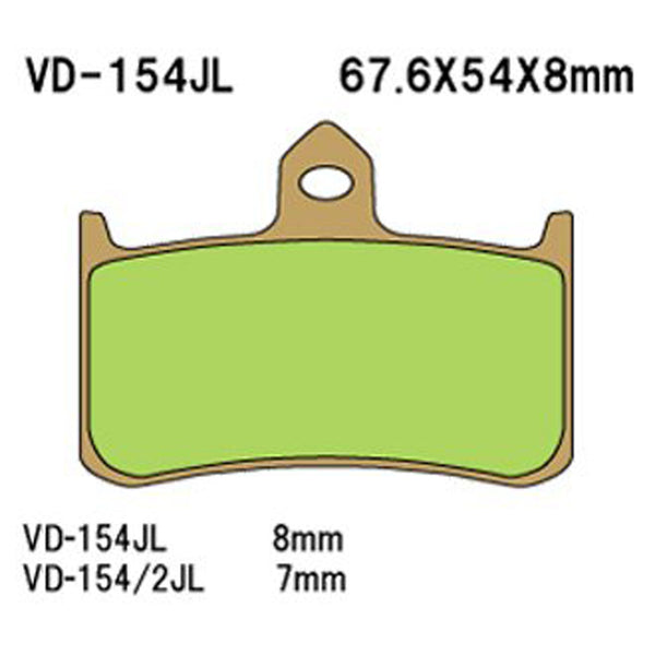 Vesrah RJL Race Sintered Brake Pads — VD-154RJL