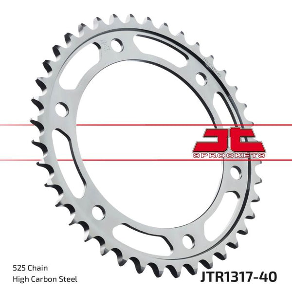 JT Sprockets 525 Steel Rear Sprocket, 40T (JTR1317.40)