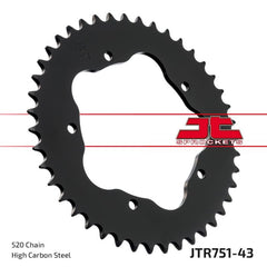 JT Sprockets 520 Steel Rear Sprocket, 43T (JTR751.43)