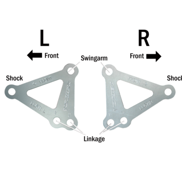 Vortex 99-01,03-05 Yamaha YZF-R6,06-09 YZF-R6 S Lowering Link Kit — Silver (LL671)
