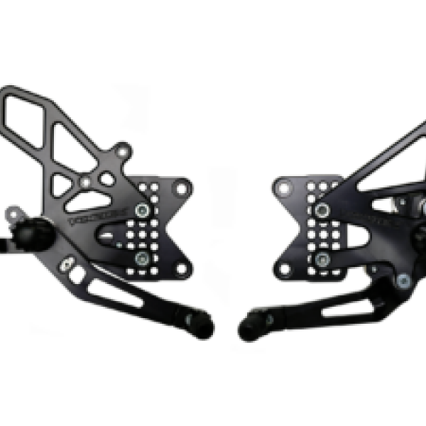 Vortex 09-14 BMW S1000RR,-14 S1000XR Adjustable Rearsets — Black (RS188K)