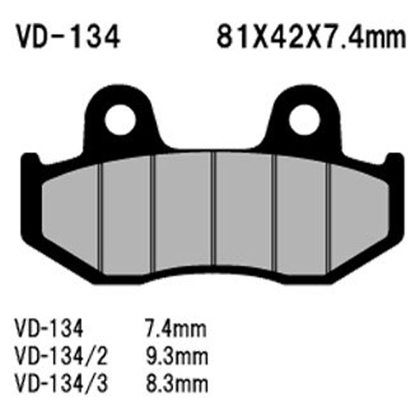 Vesrah Semi-Metallic Brake Pads — VD-134/3