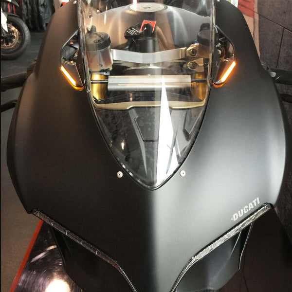 New Rage Cycles 11-14 Ducati 1199 Panigale Mirror Block Off Turn Signals — 1199-MBO