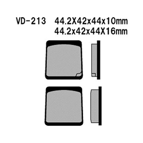 Vesrah Semi-Metallic Brake Pads — VD-213