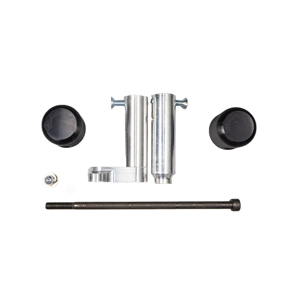 Woodcraft 2008-12 Kawasaki EX250 Under Bodywork Frame Slider Kit with pucks