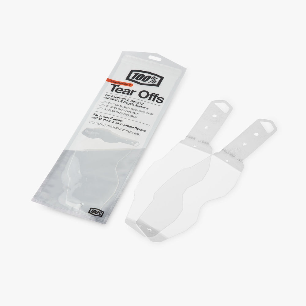 100% Racecraft 2 / Accuri 2 / Strata 2 Laminated Tear-Offs