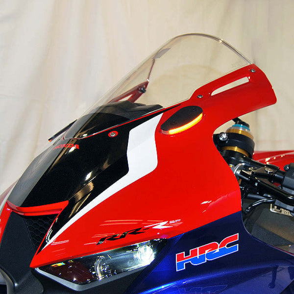 New Rage Cycles 21+ Honda CBR1000RR-R Mirror Block Off Turn Signals — CBRRR-FB