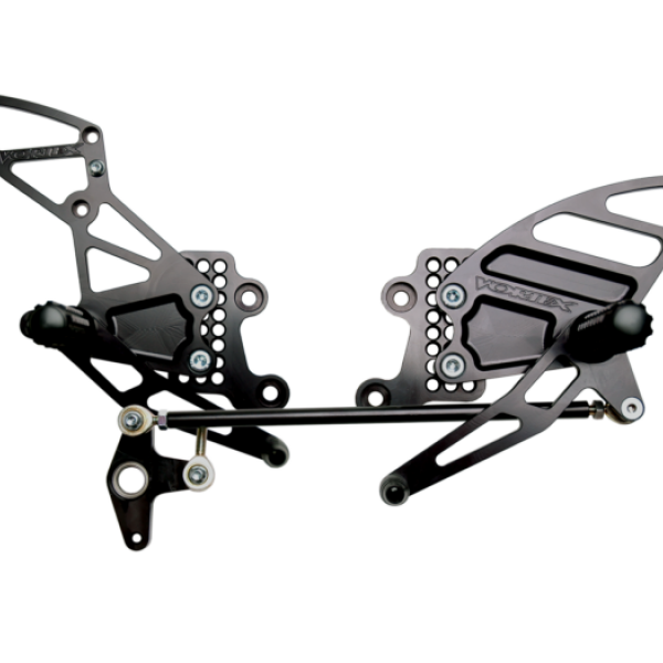 Vortex 04-07 Honda CBR1000RR,03-06 CBR6100 RR Adjustable Rearsets — Black (RS205K)