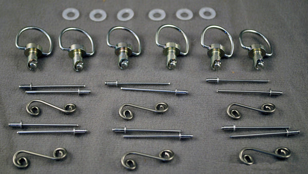 Armour Bodies Rivet Type Dzus Fasteners, 6 pack