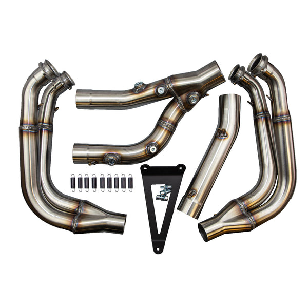 Hindle BMW 2020 S1000RR Full/Evo Megaphone High Race Front Section, Stainless