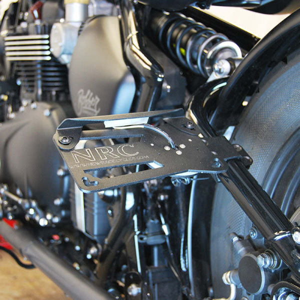 New Rage Cycles 17+ Triumph Bobber Side Mount License Plate-2 Positions — BOBBER-SIDE