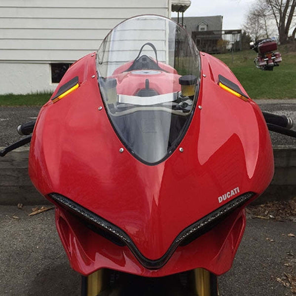 New Rage Cycles 16-19 Ducati 959 Panigale Mirror Block Off Turn Signals — 959-MBO-B