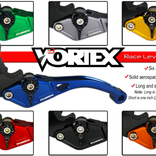 Vortex V3 2.0 Clutch Lever Long — Blue No Knuckle (H-L224)