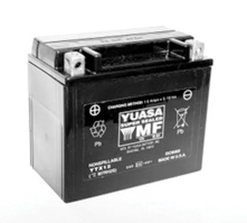Yuasa YTX12 Factory Activated AGM Battery