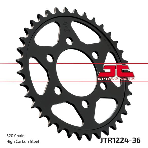 JT Sprockets 520 Steel Rear Sprocket, 36T (JTR1224.36)
