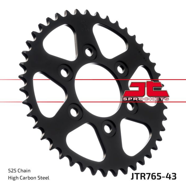 JT Sprockets 525 Steel Rear Sprocket, 43T (JTR765.43)