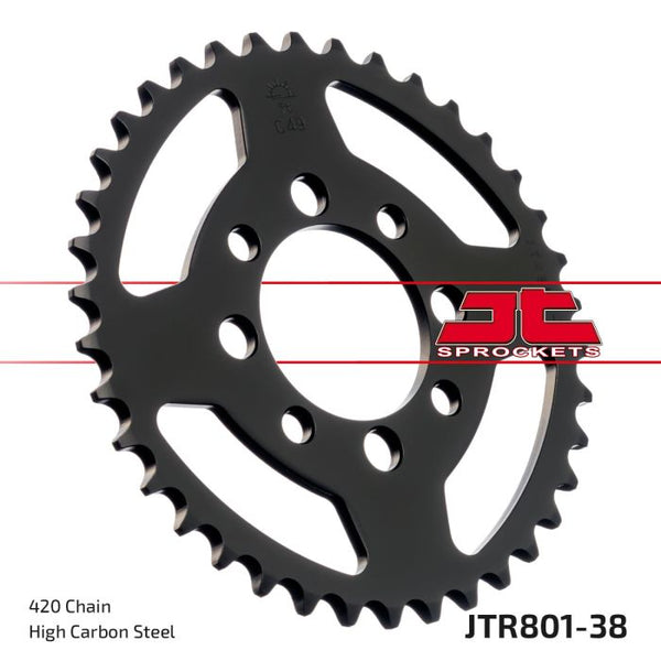 JT Sprockets 420 Steel Rear Sprocket, 38T (JTR801.38)