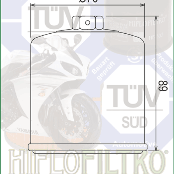 Hiflofiltro Oil Filter — HF176BRC