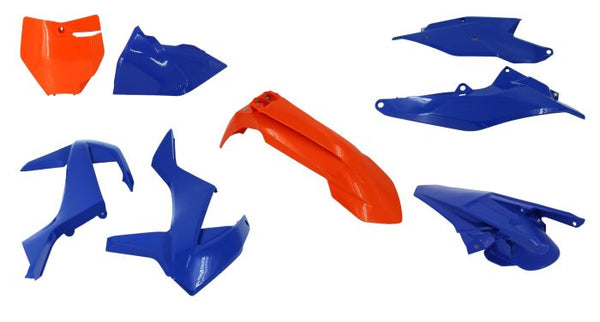 Polisport MX Plastic Kit - Orange/Blue (90792)