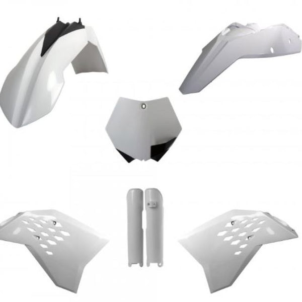 Polisport Replica Plastic Kit — FULL Kit KTM White — KTM SX/SX-F (2007-2010)