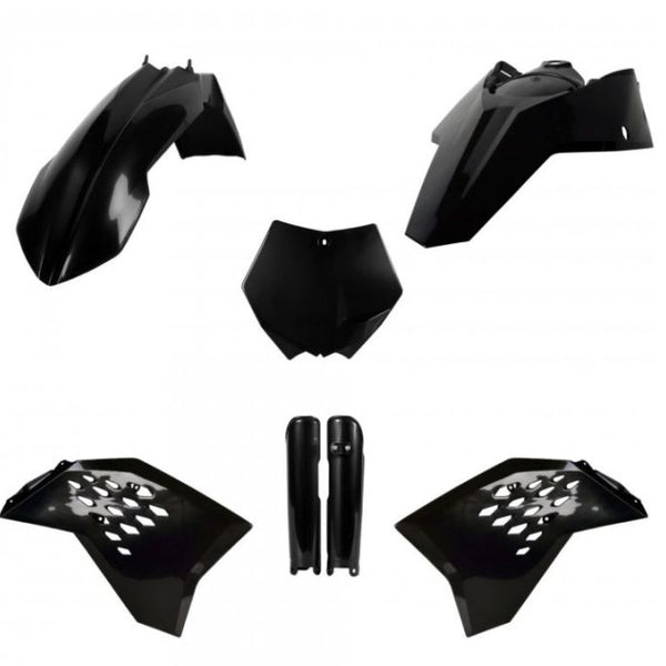 Polisport Replica Plastic Kit,full Kit KTM — Black — KTM SX/SX-F (2007)