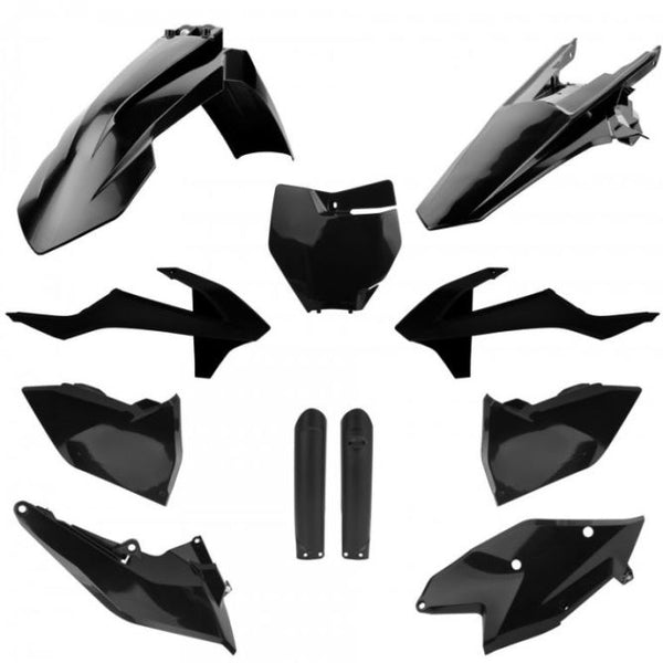 Polisport Replica Plastic Kit,full Kit KTM — Black — KTM (4 Models) — (PN 91454)