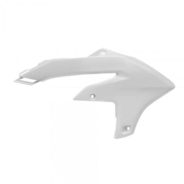 Polisport Replica Radiator Scoops — Yamaha, White — Yamaha YZ250F/YZ450FX