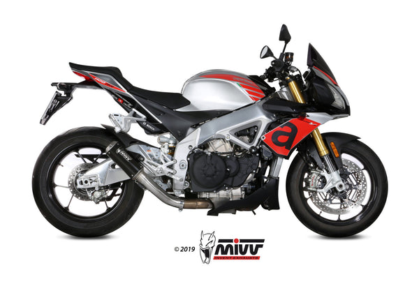 MIVV MK3 Black Slip-On Exhaust (A.012.SM3B) for 2018-2020 Aprilia Tuono V4 1100