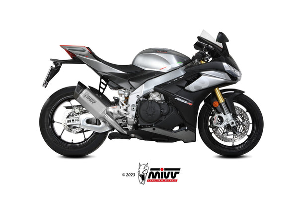 MIVV SR1 Titanium Slip-On Exhaust (A.019.SR1T) for 2021-2024 Aprilia RSV4