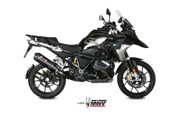 MIVV Oval Carbon Slip-On Exhaust with Carbon Cap (B.034.LEC) for 2019-2022 BMW R 1250 GS/Adventure