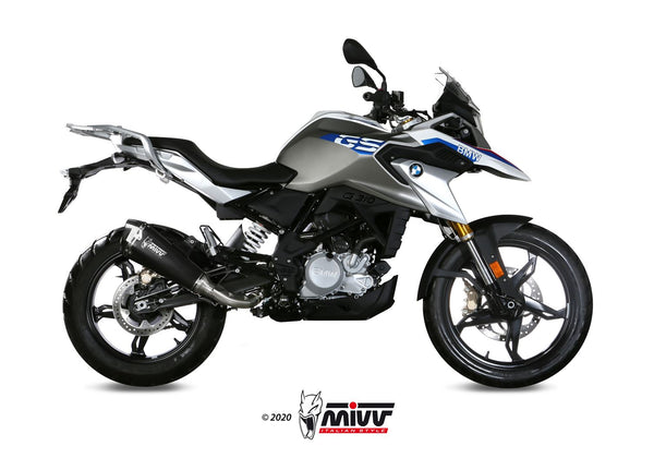 MIVV Delta Race Black Stainless Full System Exhaust (B.035.LDRB) for 2017-2022 BMW G 310 GS
