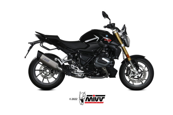 MIVV SR1 Titanium Carbon Tip Slip-On Exhaust (B.040.LR1T) for 2021-2023 BMW R1250 R/RS