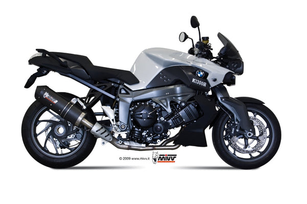 MIVV Oval Carbon Slip-On Exhaust (B.010.LEC) for 2009-2016 BMW K 1300 R/S