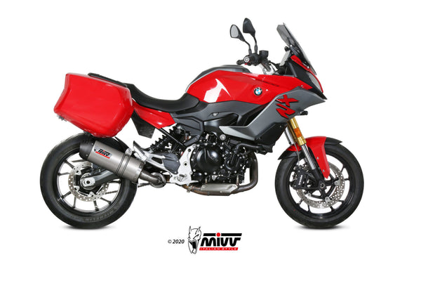 MIVV Oval Titanium Slip-On Exhaust with Carbon Cap (B.037.LNC) for 2020-2023 BMW F 900 XR