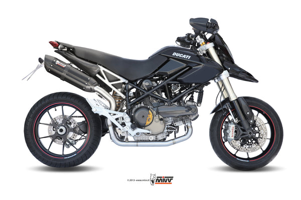 MIVV Suono Black Slip-On Exhaust with Carbon Caps (D.022.L9)