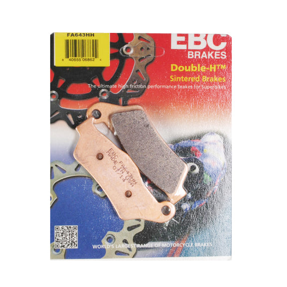 EBC 14-15 Harley-Davidson Street XG 500 Street Front Left Sintered HH/R Brake Pads — FA643HH