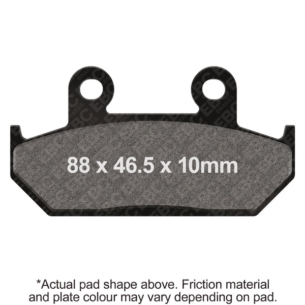 EBC 88-89 Honda GL 1500 Goldwing All models Front Left/Right Semi-Sintered Vee Brake Pads — FA124/2V