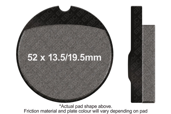 EBC 74-76 Honda CB 360 Front Left Semi-Sintered Vee Brake Pads — FA13V