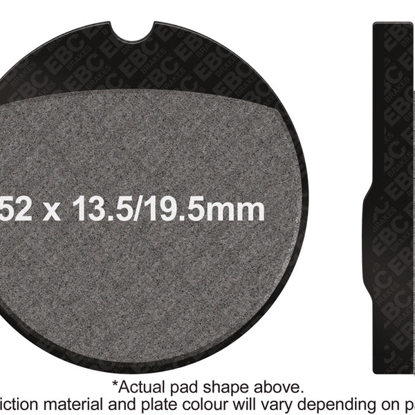 EBC 74-76 Honda CB 360 Front Left Semi-Sintered Vee Brake Pads — FA13V