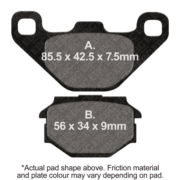 EBC 99-04 Aprilia Pegaso 650 ie All Models Rear Left FA-SFA-TT-X Brake Pads — FA173