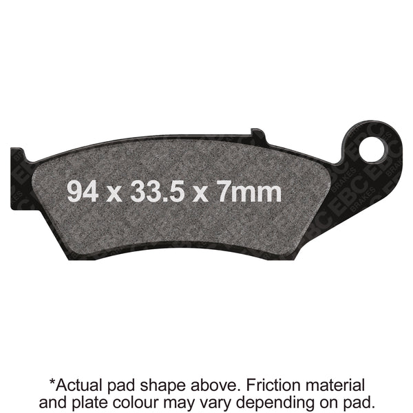 EBC 95-97 Honda CR 125 R Front Left/Right EPFA Series Sintered Brake Pads — EPFA185HH