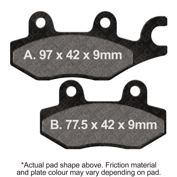 EBC 17-23 Kawasaki Ninja 400 Front Left EPFA Series Sintered Brake Pads — EPFA197HH