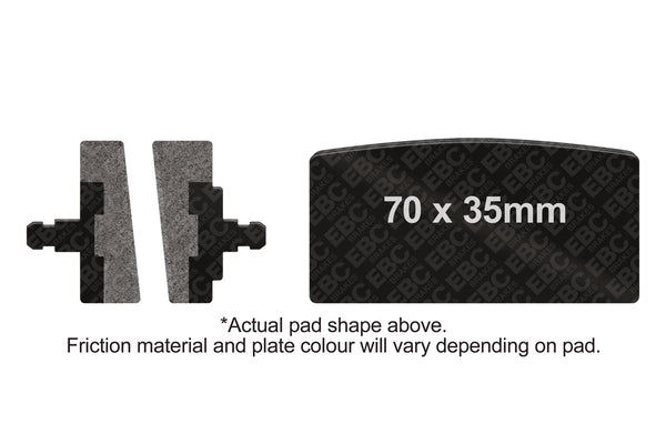 EBC 76-80 BMW R 60/7 Single Rotor Front Left/Right Semi-Sintered Vee Brake Pads — FA22V